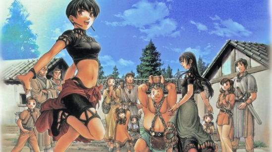 Ellie and her family as depicted in official artwork.